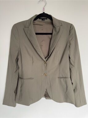 366. Theory Wool Blend Taupe 2 Button Blazer
